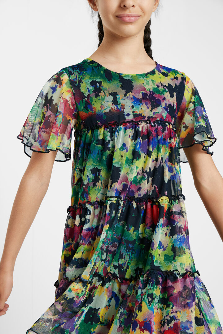 Vestido folhos arty | Desigual