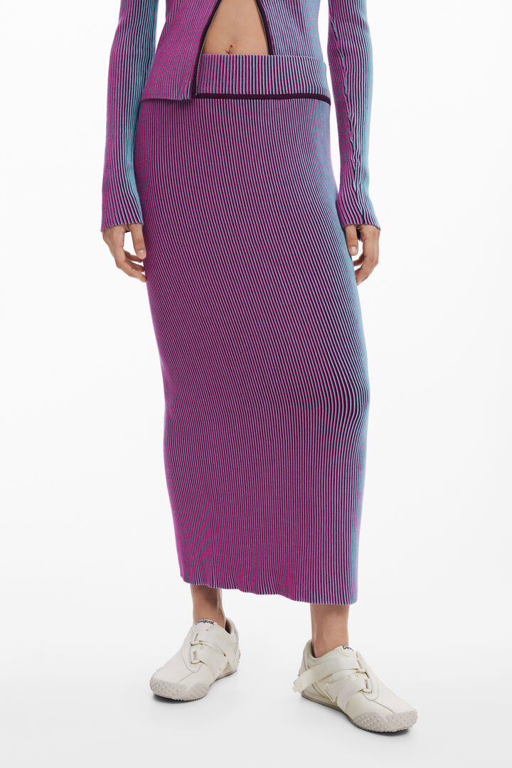 Vertical striped skirt | Desigual