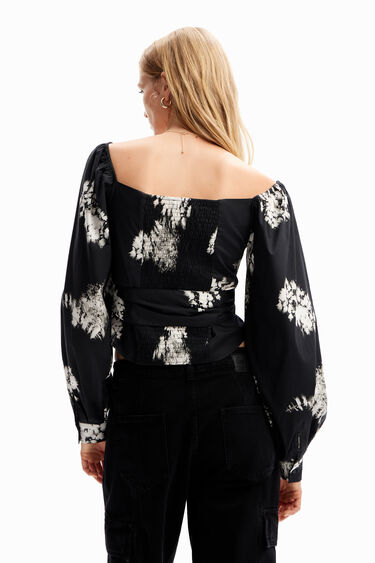 Brusa estil cotilla floral | Desigual