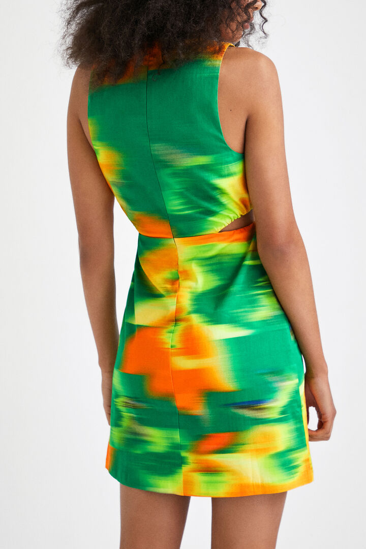 Short slim cut-out dress | Desigual