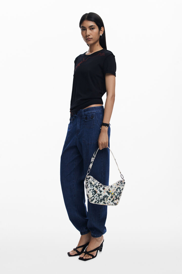 Sac bowling moyen tressé | Desigual
