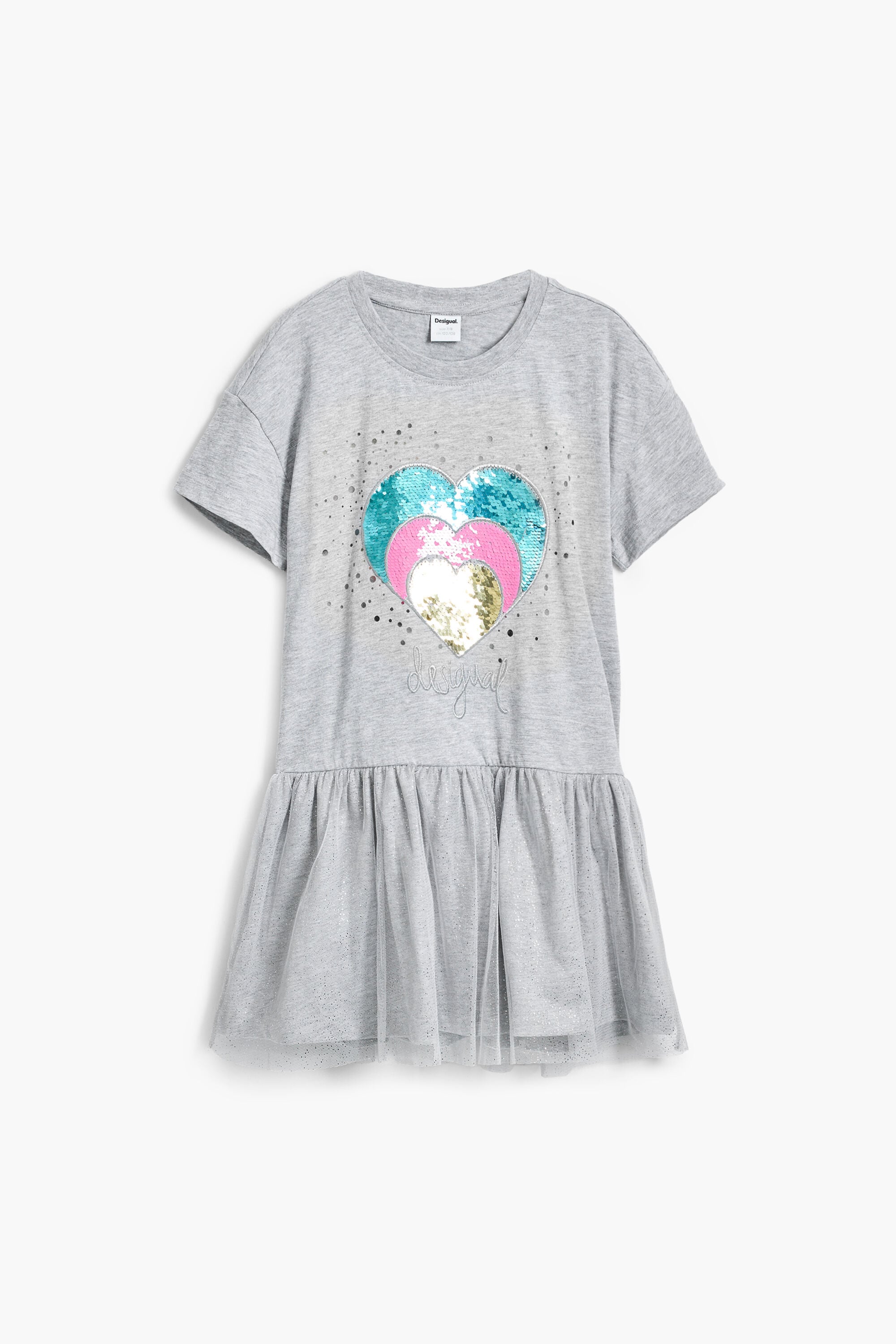 Desigual, Short heart dress, Black, 7/8