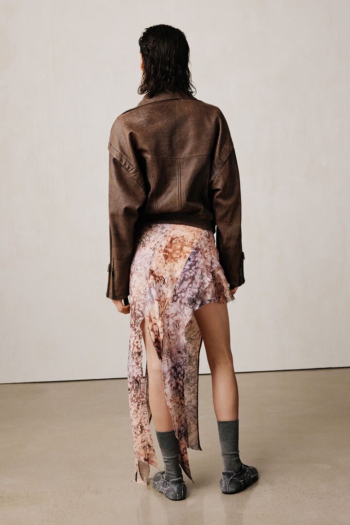Veste en cuir avec zips studio | Desigual