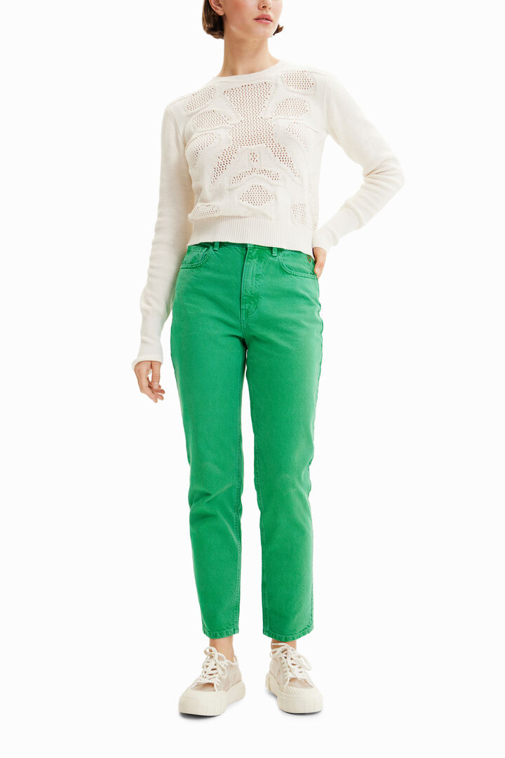 Openwork flower pullover | Desigual
