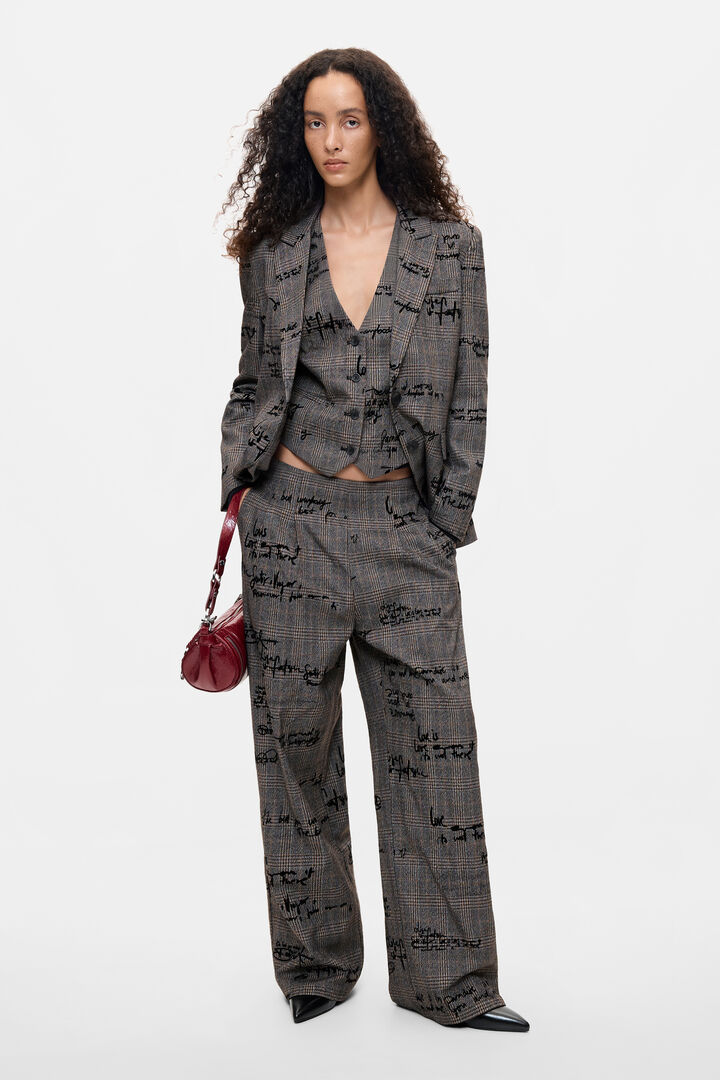 Long Checked Trousers
