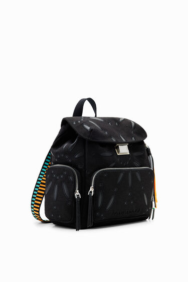 Mochila mediana bordado suizo | Desigual