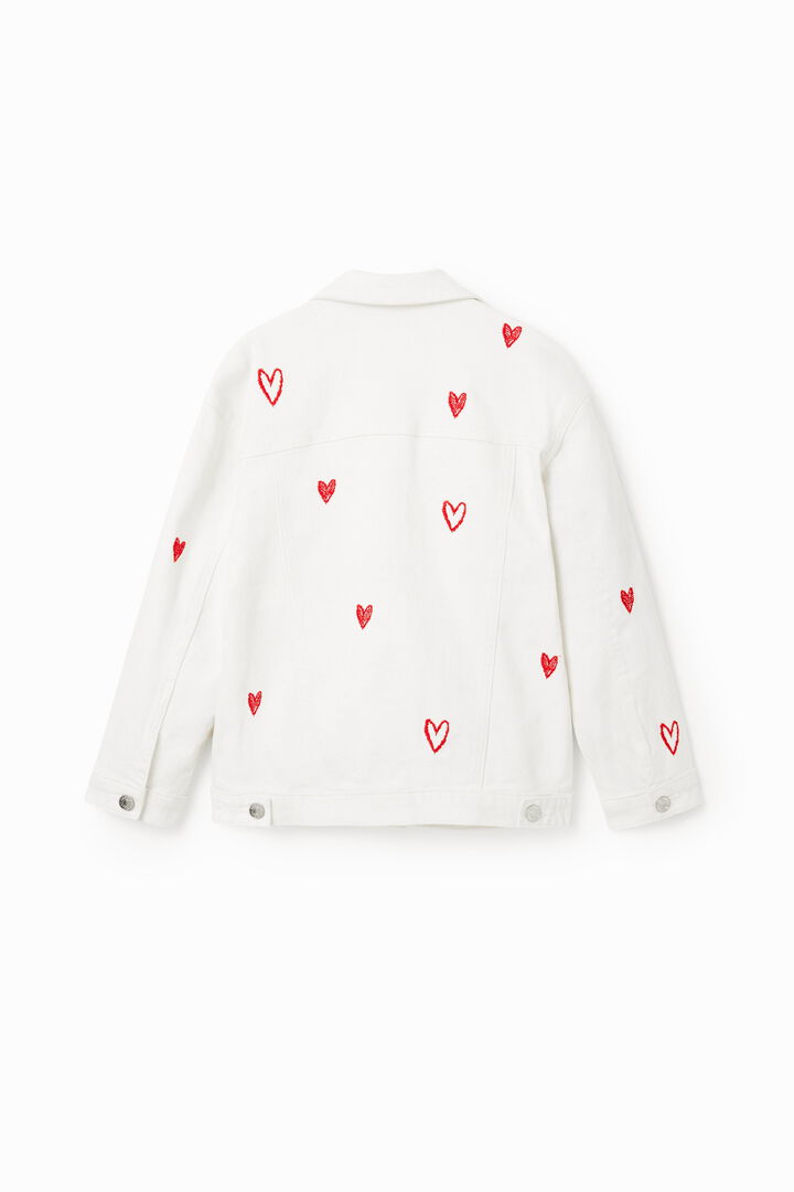 Chaqueta vaquera oversize corazones | Desigual