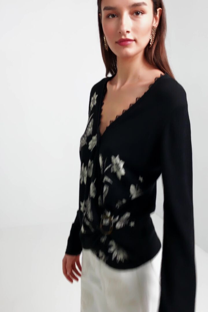 Fine crossed jumper butterflies | Desigual