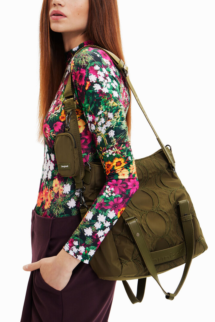 Embossed circles handbag | Desigual