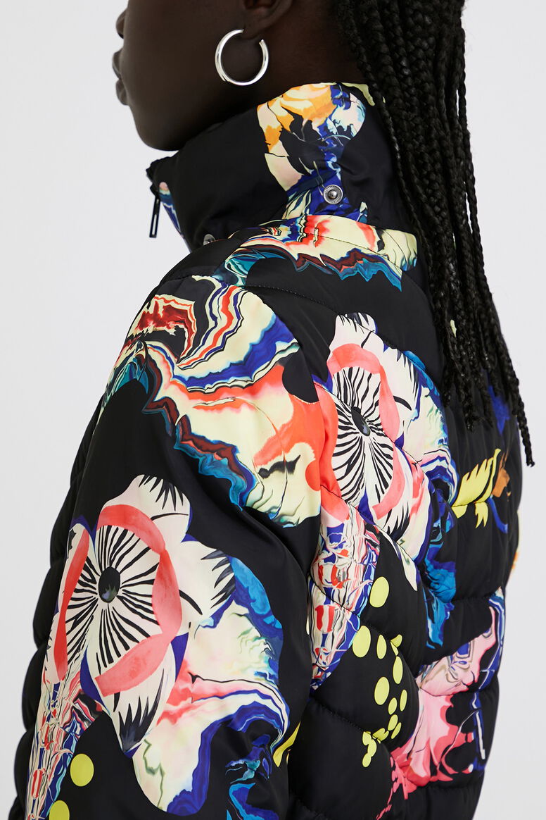 Arty hooded quilted coat | Desigual