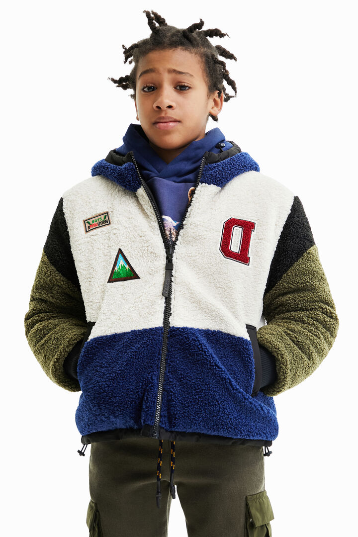 Oversize reversible fleece jacket | Desigual