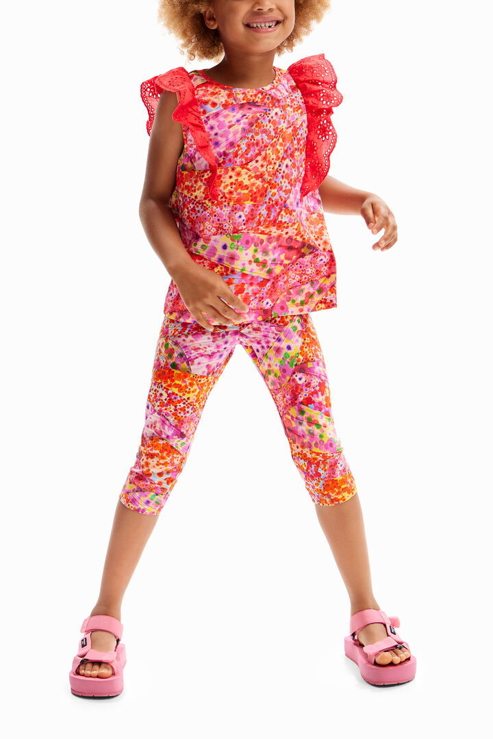 T-shirt fleurs volants | Desigual