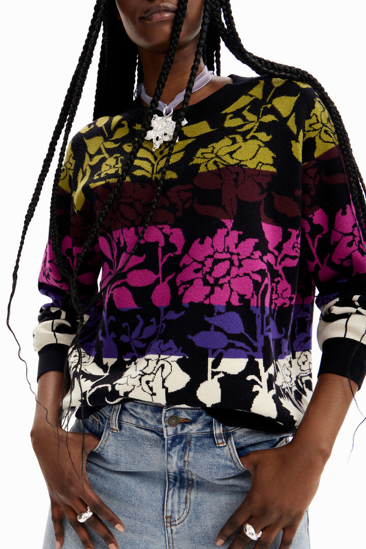 Jersey jacquard flores | Desigual
