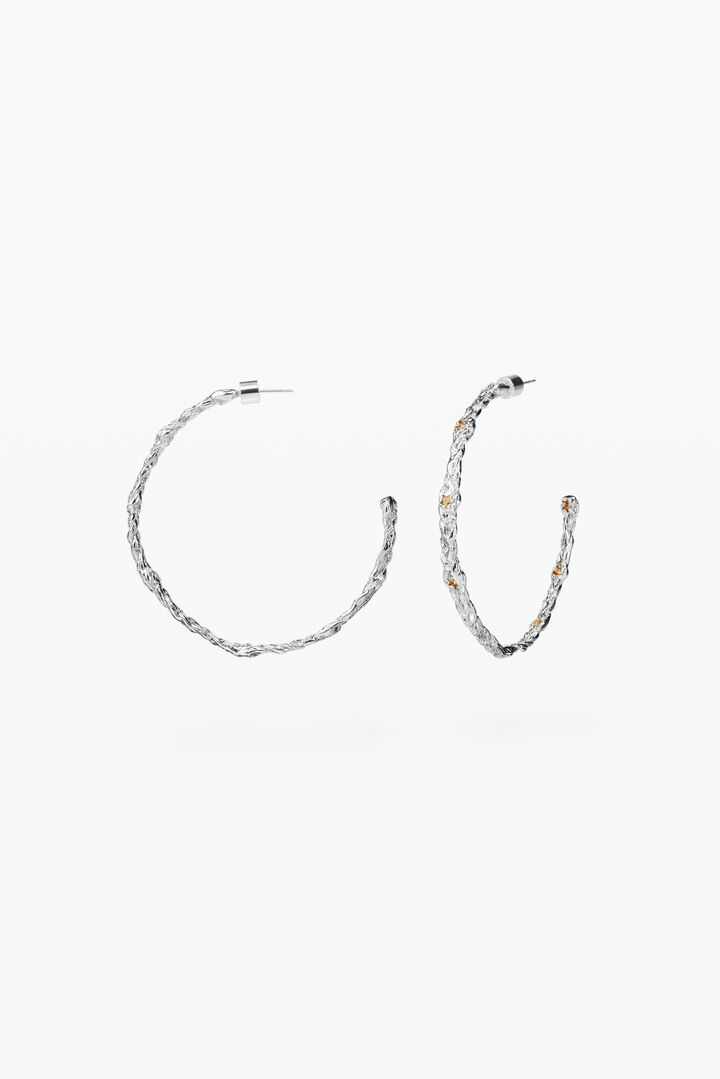 Zalio silver-plated braided hoop earrings
