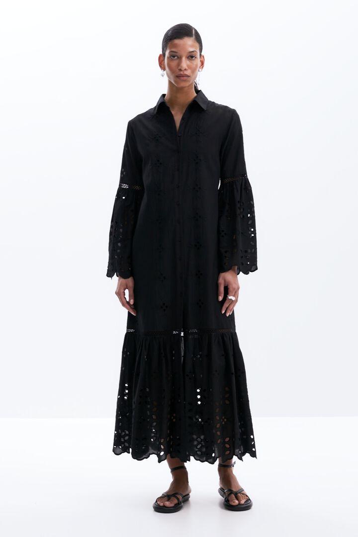 Vestido maxi troquelado | Desigual