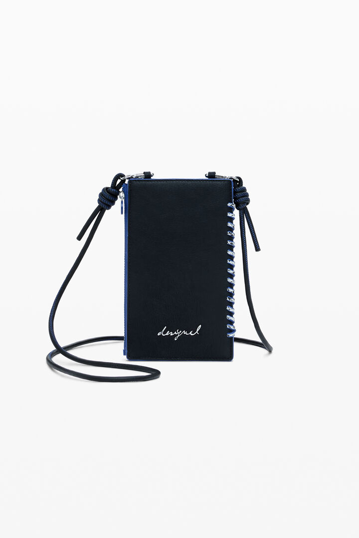 Detachable faux leather mobile holder