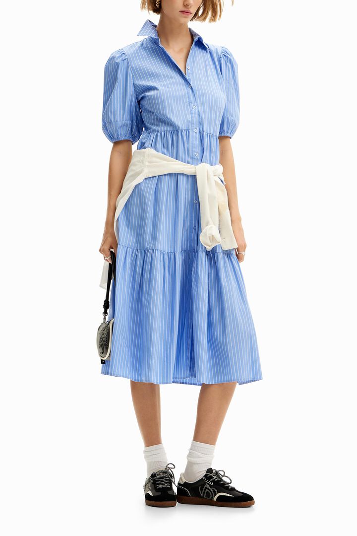 Striped midi shirt dress | Desigual