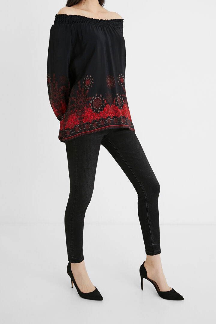 Blusa scollo a barca boho | Desigual