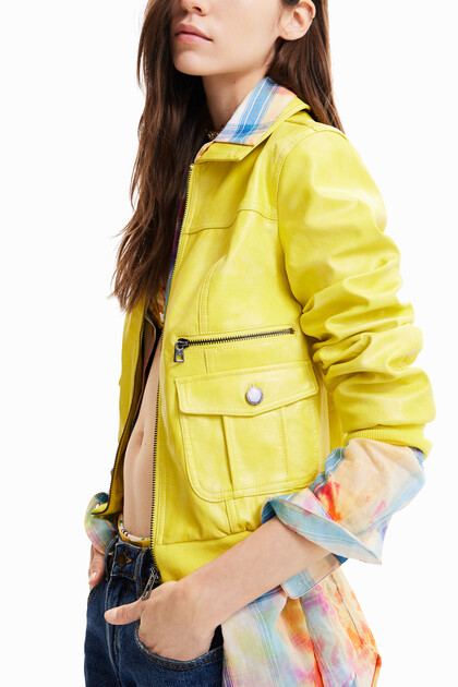 Chaqueta retro bolsillos