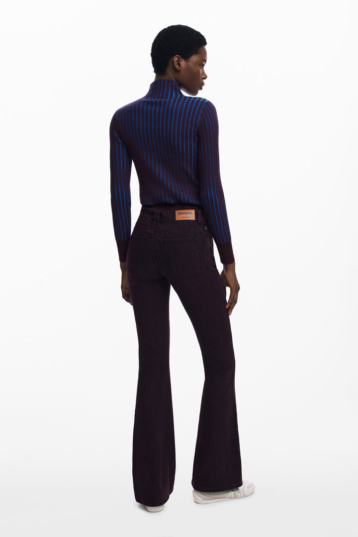 Burgundy flare jeans | Desigual