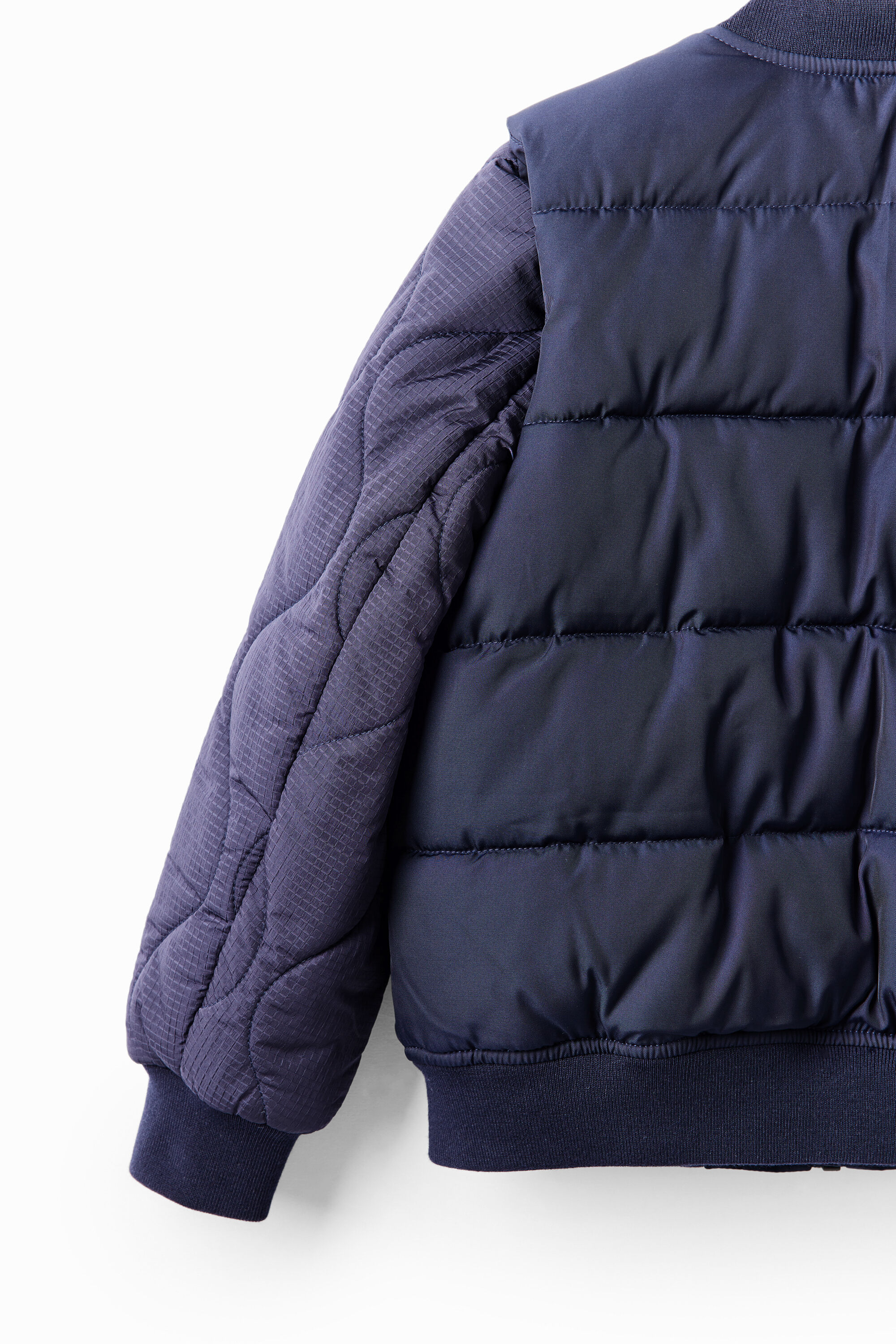 Navy quilted deals bomber jacket