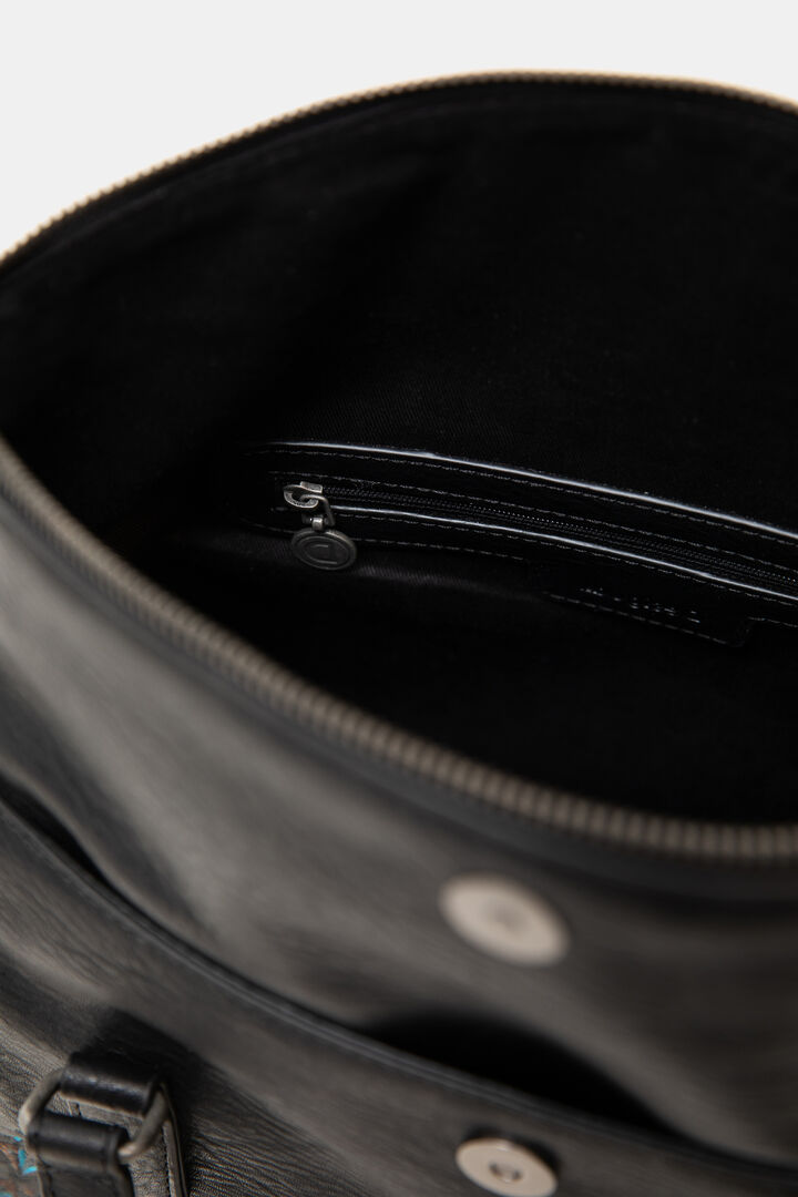 Bolso de mano de piel sintética bordado | Desigual
