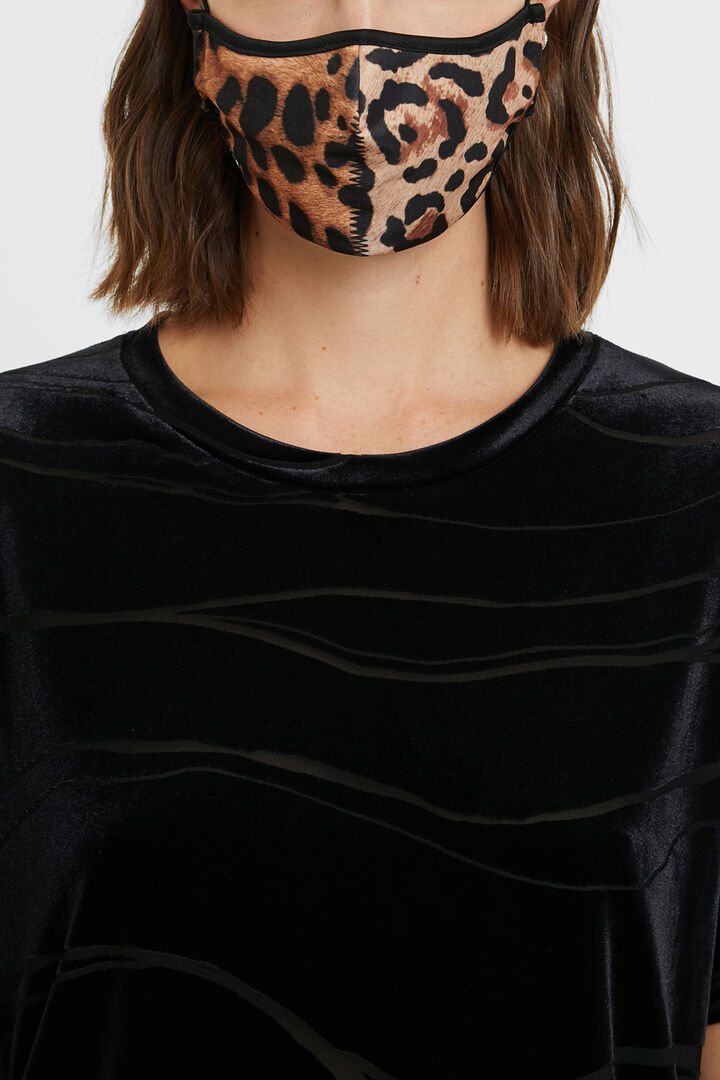 Leopard face mask + pouch | Desigual