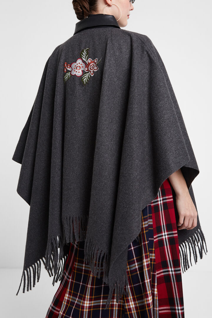 Poncho cloth fringe | Desigual