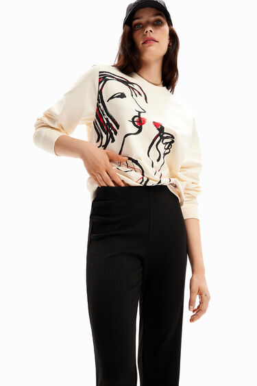 Pantalons flare elàstics | Desigual