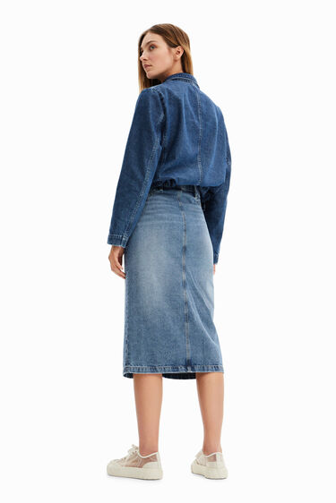 Faldilla midi Circular Denim | Desigual