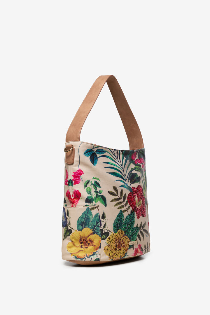 Weiße Tasche mit Blumen Yakarta Mini | Desigual