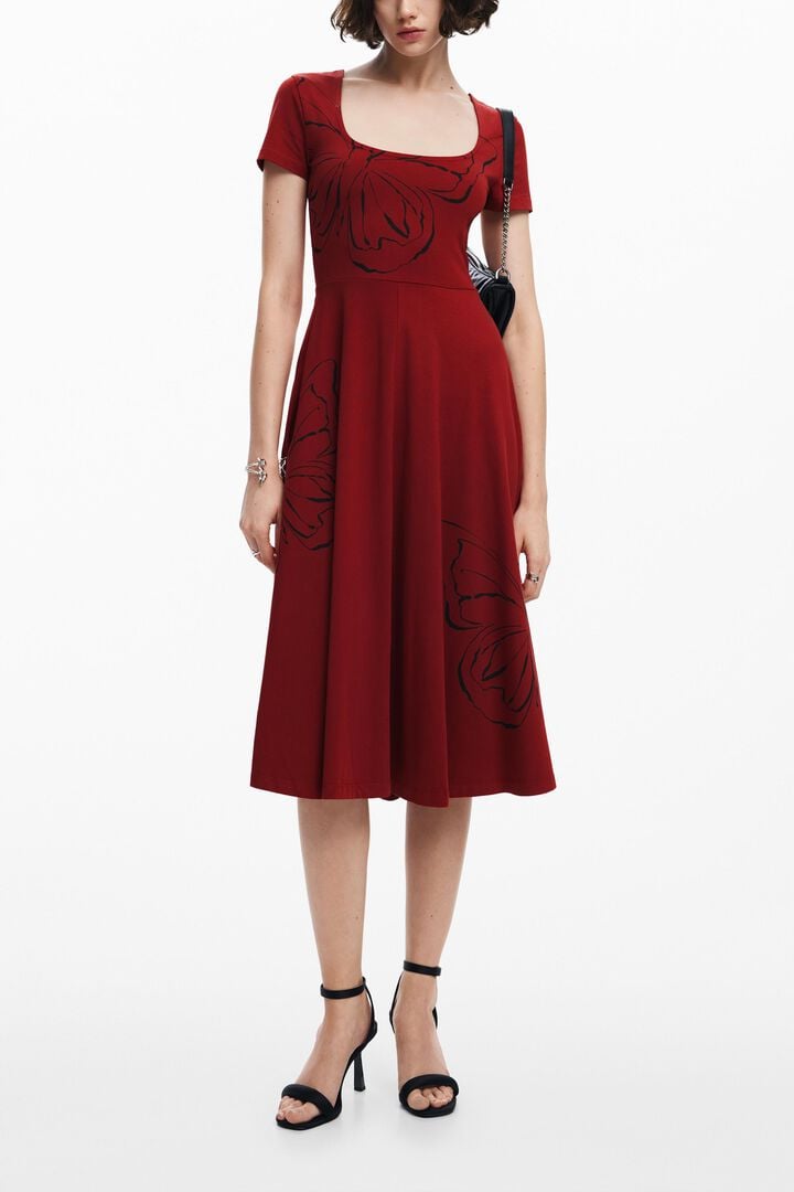 Vestido midi mariposas | Desigual