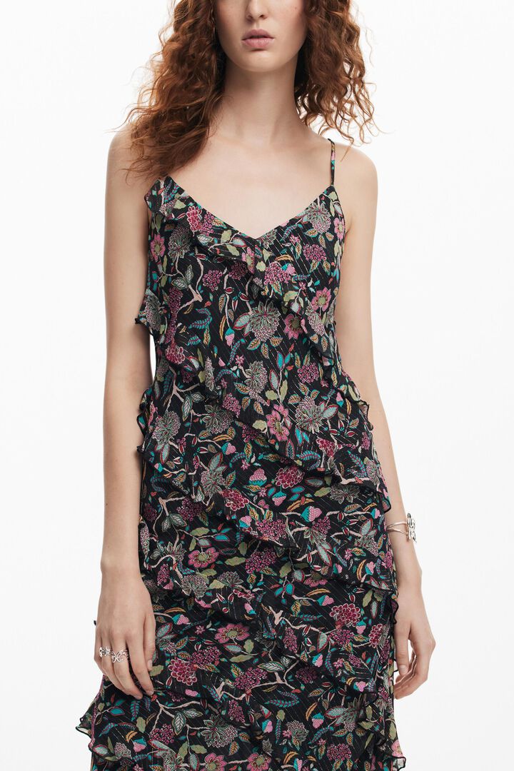 Midi dress with ruffles | Desigual