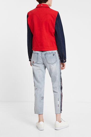 Giacca multicolore di jeans e fregi | Desigual