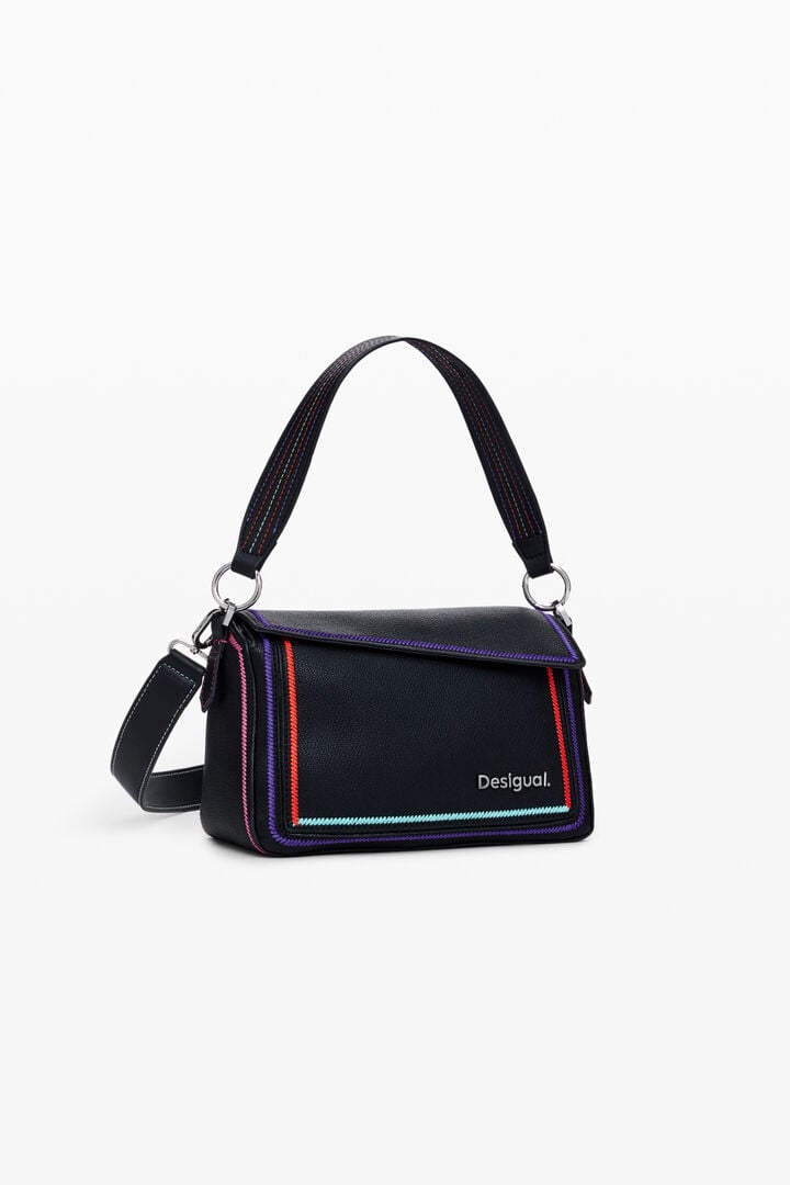 Bolso de mano multilineal cremallera | Desigual