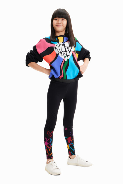 Lange legging met harten