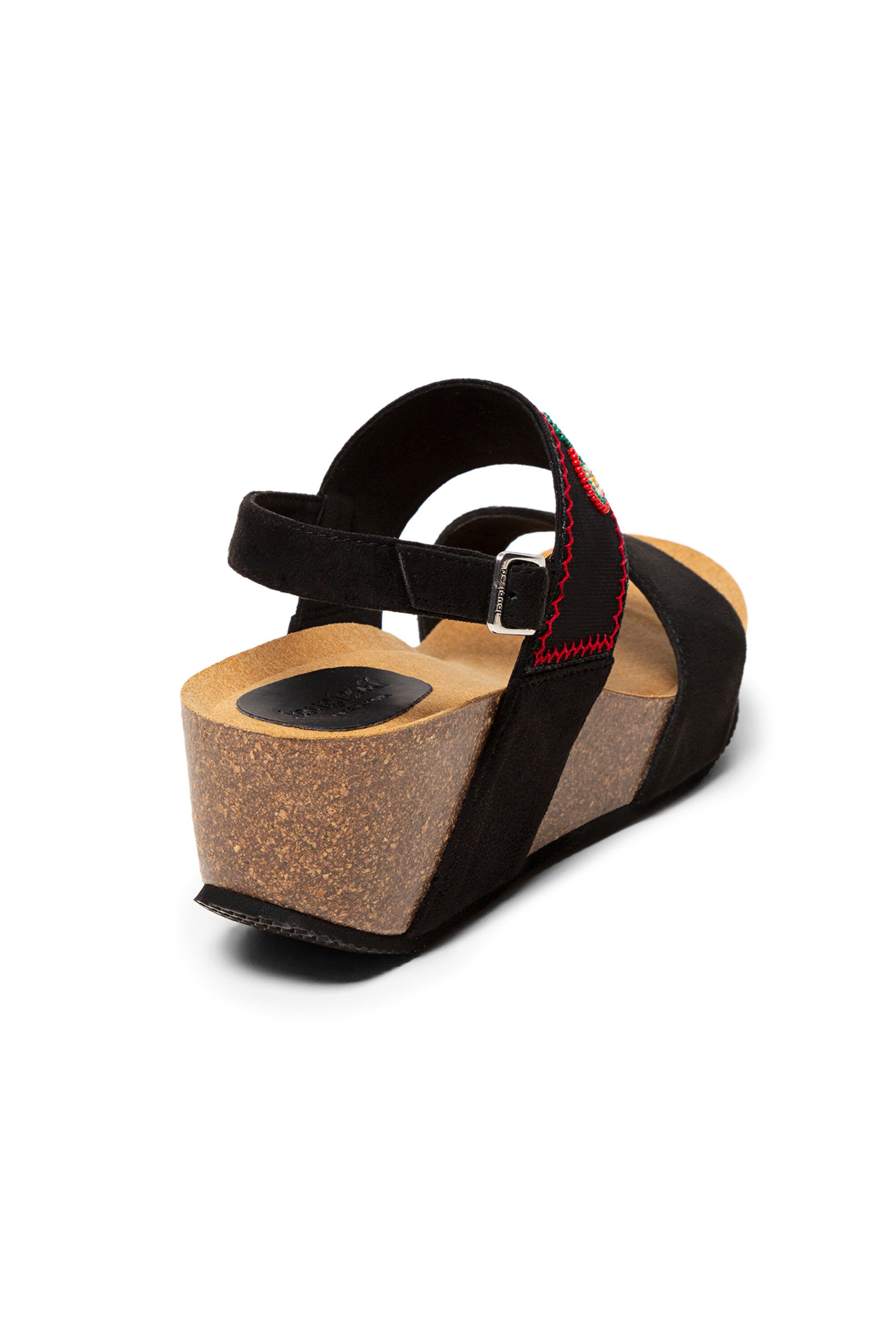 Cork wedge sandals buckle Desigual