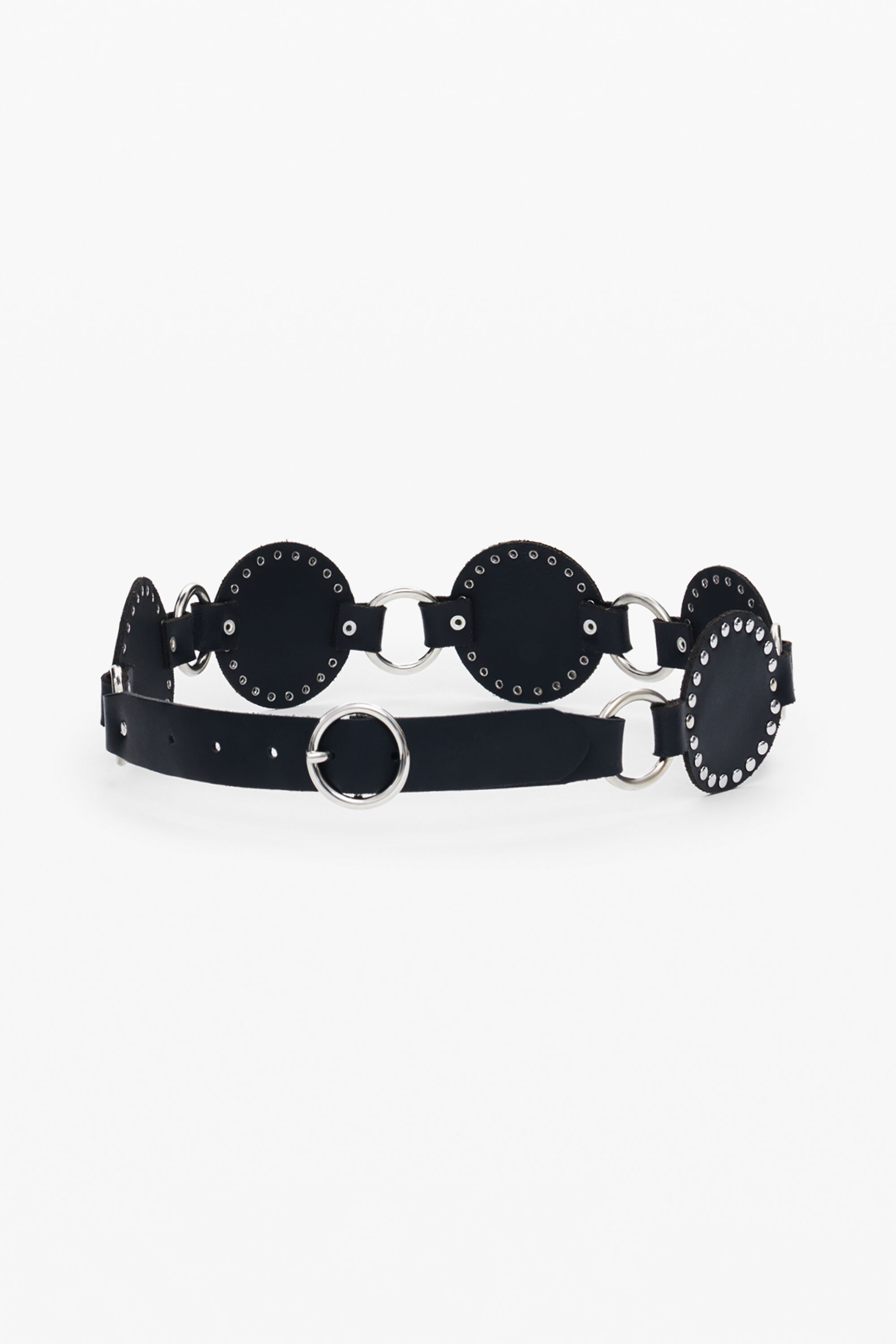DESIGUAL SPLIT-LEATHER BELT Desigual Articulated Leather Belt, Cow Split Leather in  main image 2