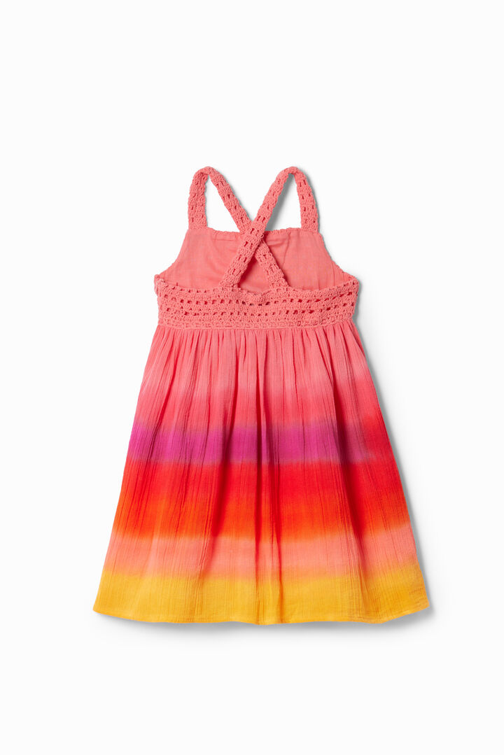 Vestido de croché multicolor | Desigual