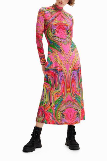 Vestido slim midi María Escoté