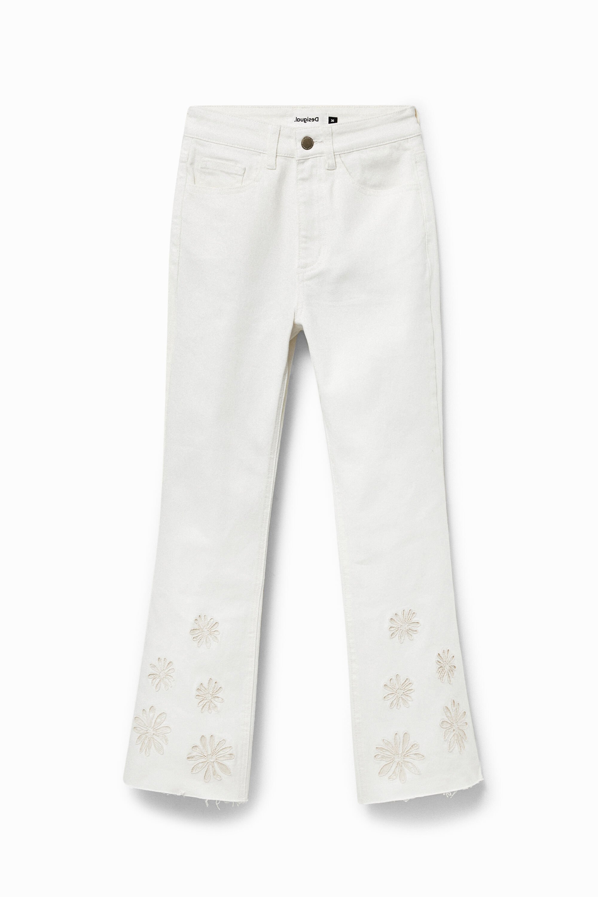Desigual embroidered jeans sales