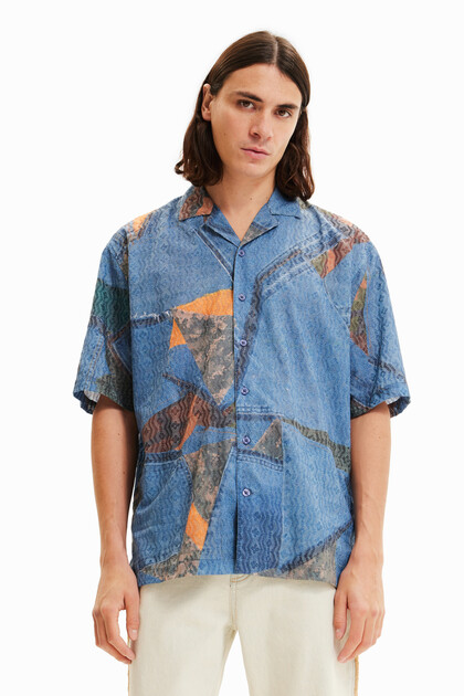 Patchwork resort shirt