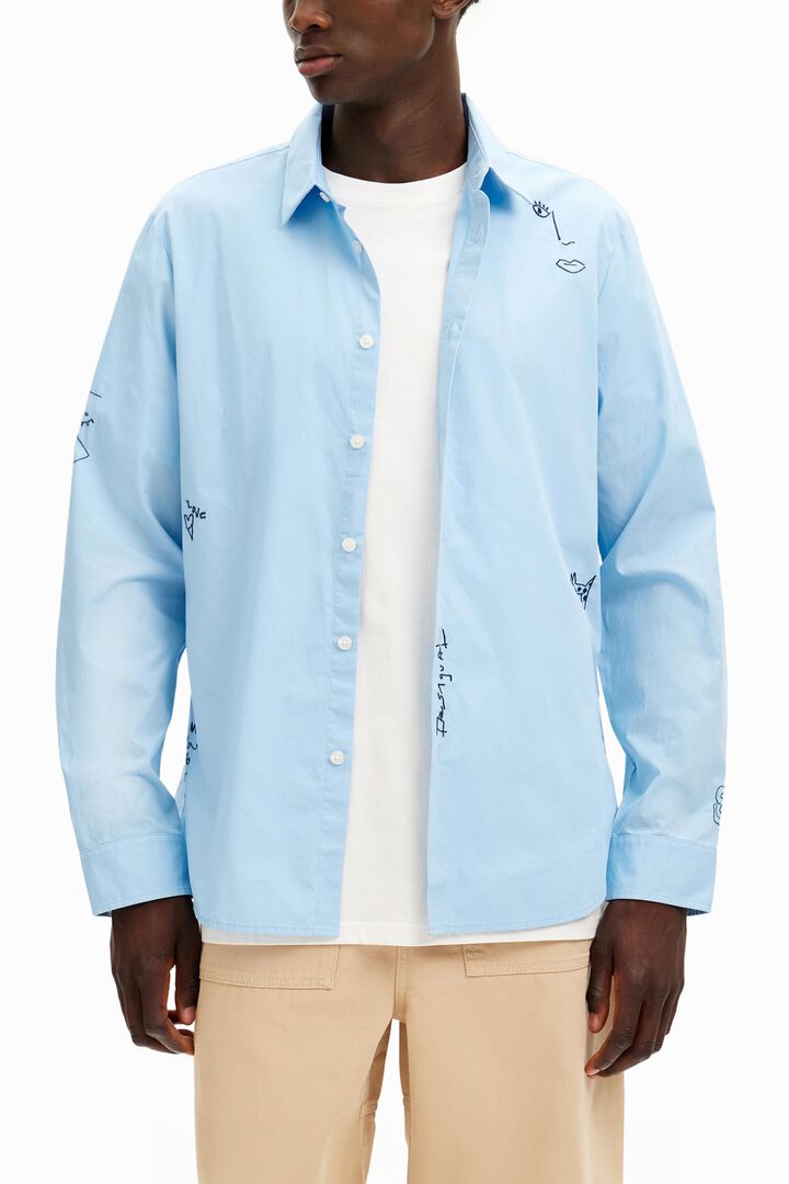 Embroidered details shirt