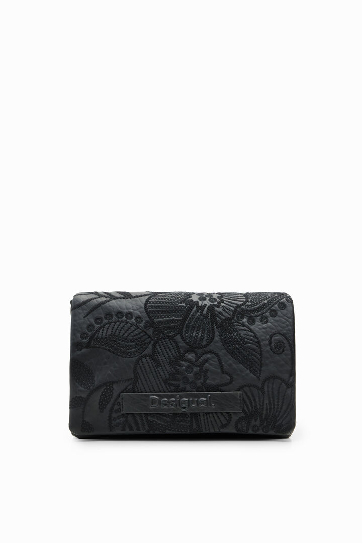 M embroidered floral crossbody bag | Desigual