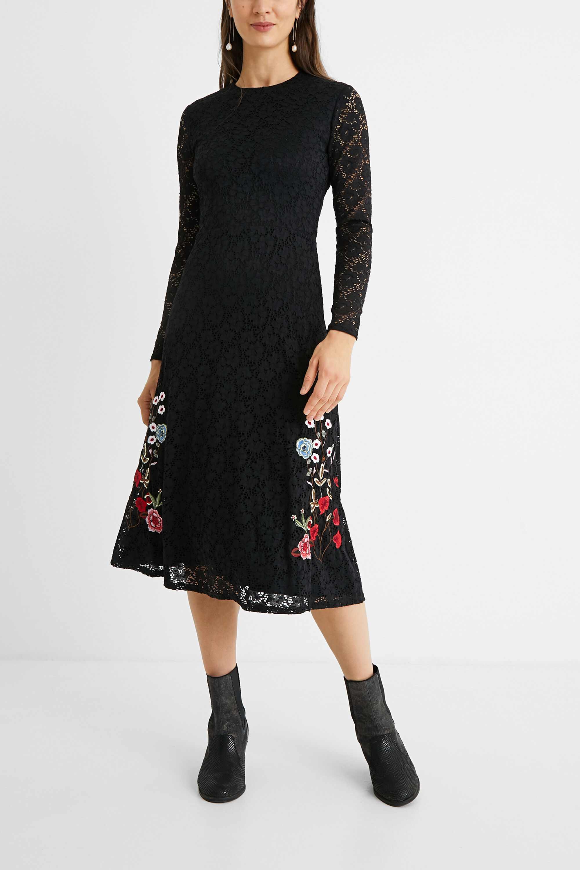 Desigual black lace dress shop