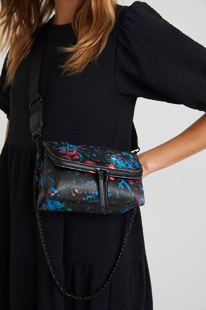 Printed flap mini-bag | Desigual