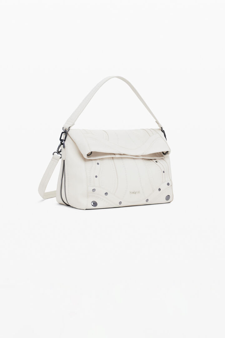 Bolso efecto piel bordados mediano | Desigual