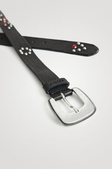 Studded leather belt | Desigual