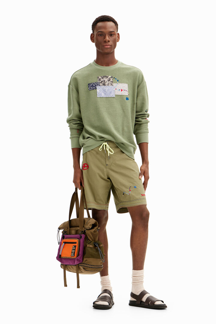Plain sweatshirt with cutouts. | Desigual
