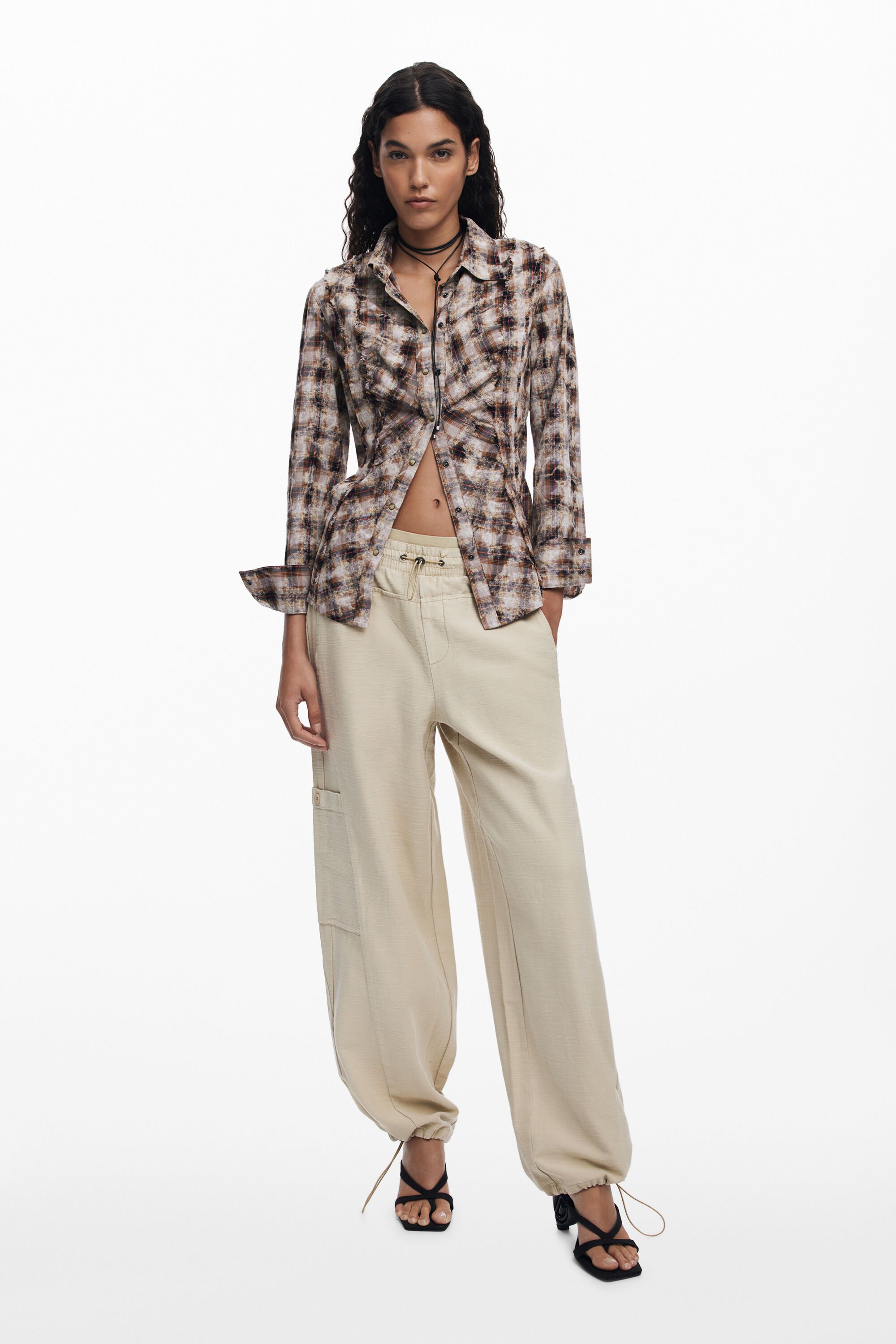 Pantalon jogger en sergé - Desigual - Modalova